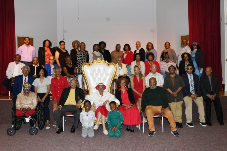 Browne, center, is an active member of her community in Dover, Delaware. In this photo, she's surrounded by family at her 108th birthday celebration.