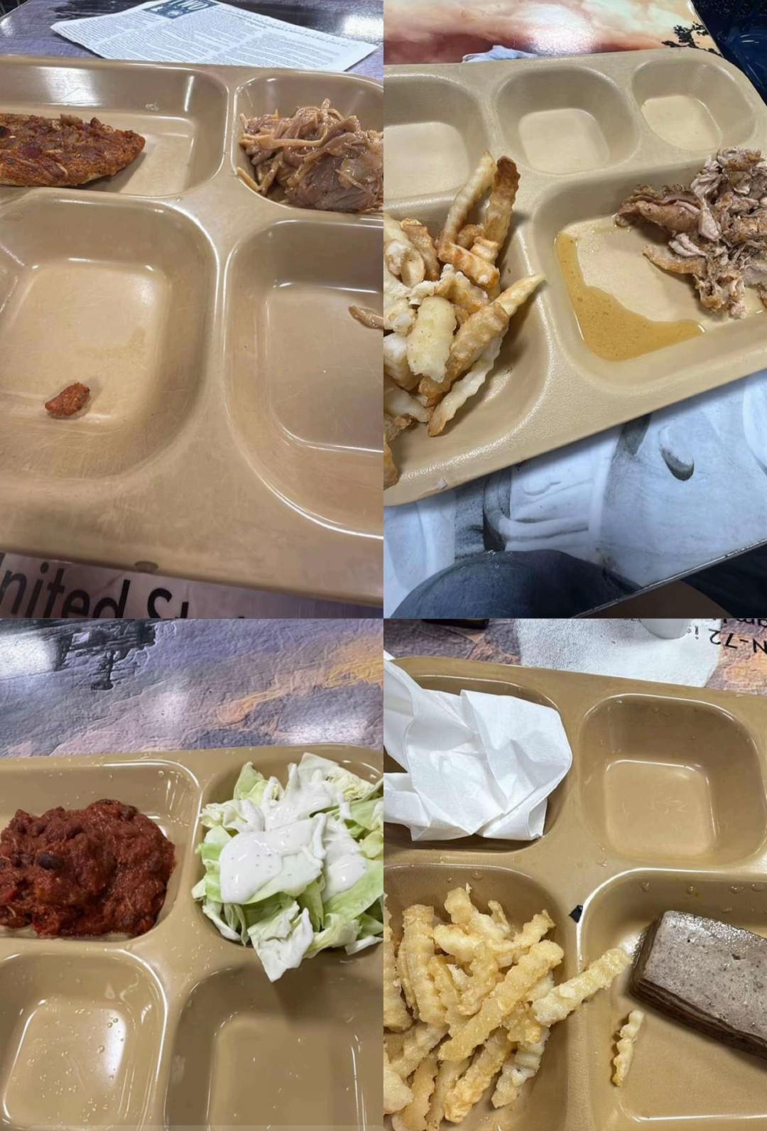 This picture of food being served on USS Abraham Lincoln is going viral on social media.