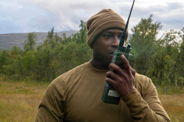 Sailors complete a practical exercise in the wilderness during Northern Viking 2026 Sailors complete a practical exercise in the wilderness during Northern Viking 2026