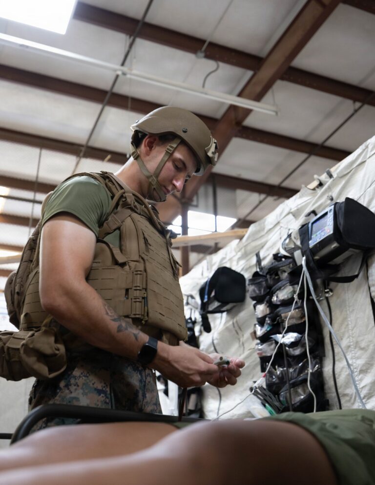 1st MLG Sailors participate in Role 2 exercise 1st MLG Sailors participate in Role 2 exercise