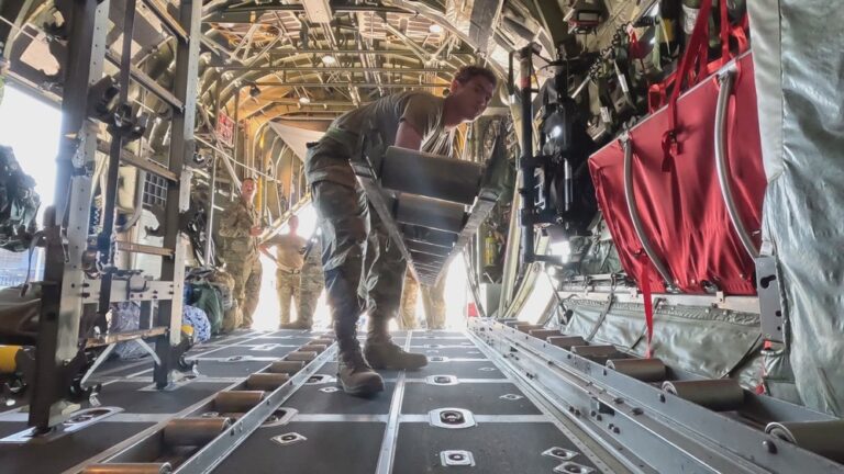 142d Aeromedical Evacuation Squadron configures C-130 for Exercise Castaway 26-6