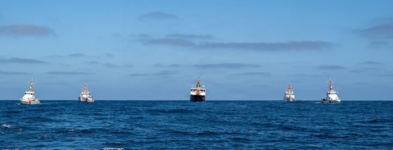 Coast Guard asset formation exercise off the San Diego coast