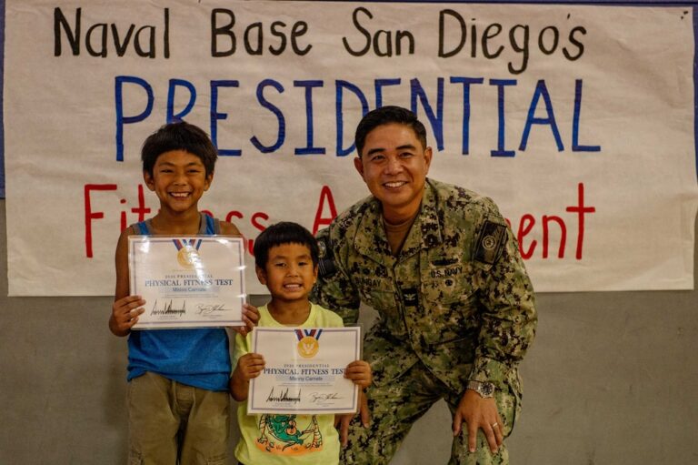 Naval Base San Diego presents Presidential Physical Fitness Awards Naval Base San Diego presents Presidential Physical Fitness Awards