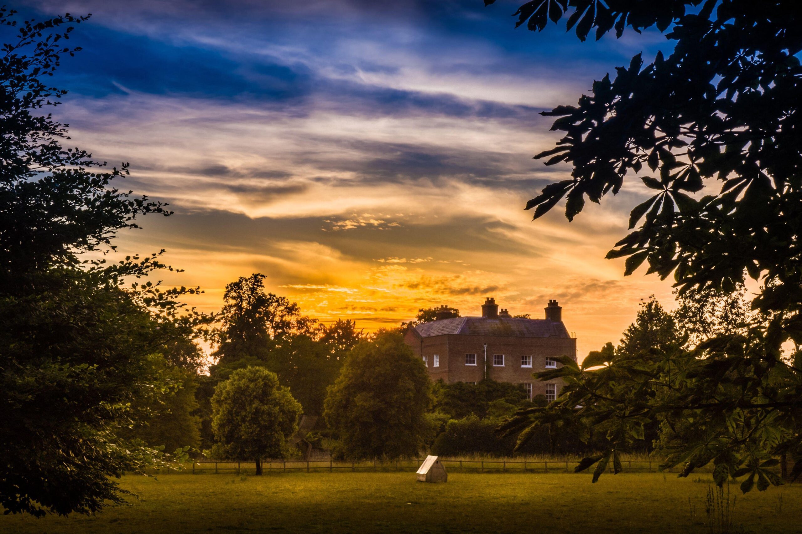 Sun setting over Barton Court, Berkshire, where Sophie Conran spent a lot of her childood