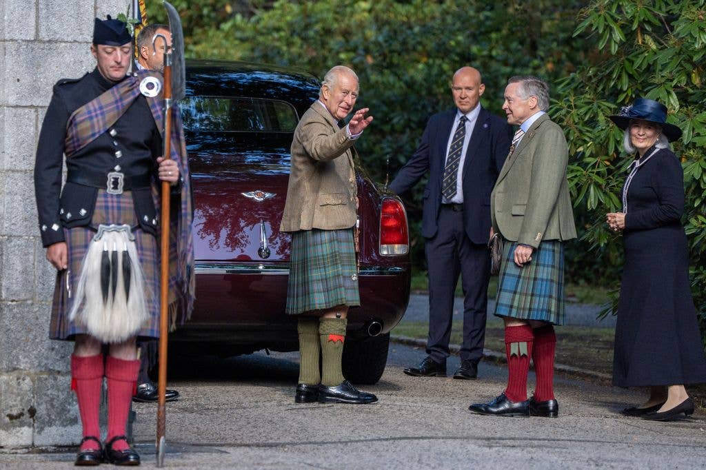 King Charles III after carrying out an inspection of the Balaklava Company