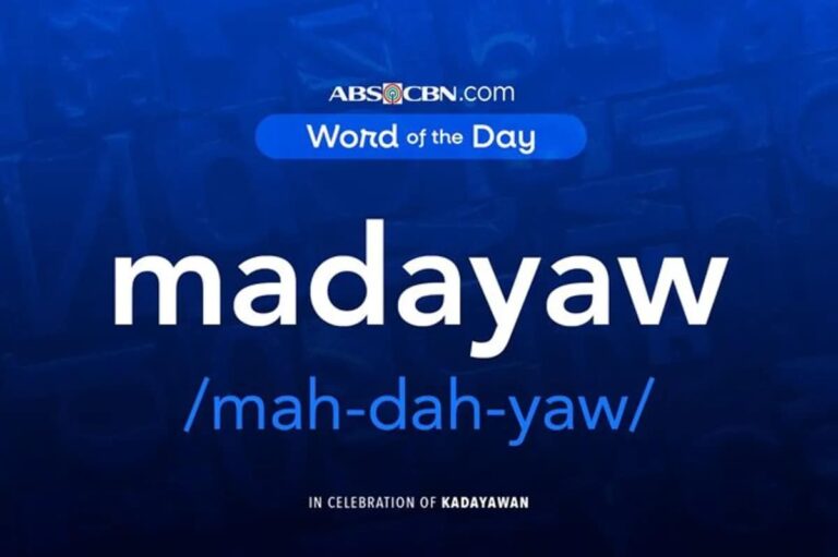 Word of the Day for August 15, 2026: madayaw | ABS