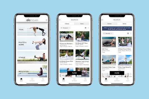 alo moves interface on phones on background