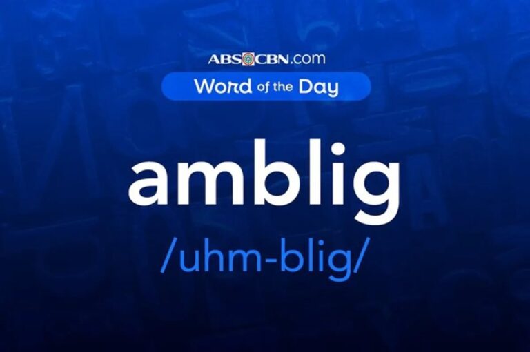 Word of the Day for August 11, 2026: amblig | ABS