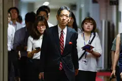 “The joint intervention is the culmination of Japan’s alliance with the United States,” Japan’s top currency diplomat Atsushi Mimura (centre) said on Aug 3.