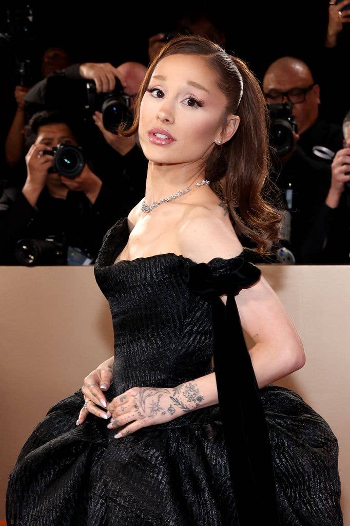 Ariana Grande attends the 83rd Annual Golden Globe Awards at The Beverly Hilton on January 11, 2026 in Beverly Hills, California.