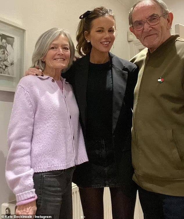 kate beckinsale with her mother and stepfather