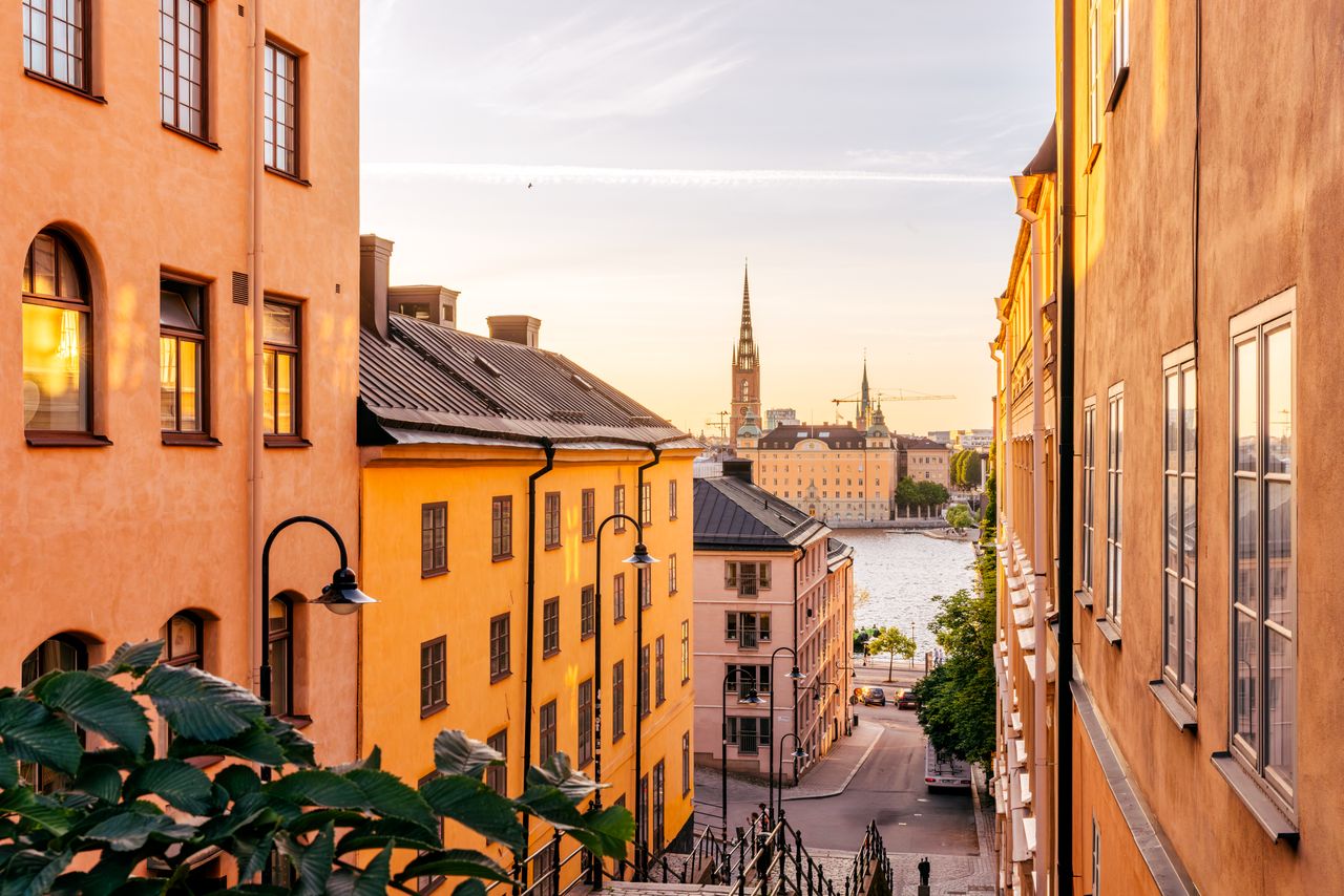 You can spot Gamla Stan island from Sodermalm island in Stockholm.Credit: Alexander Spatari / Getty Images