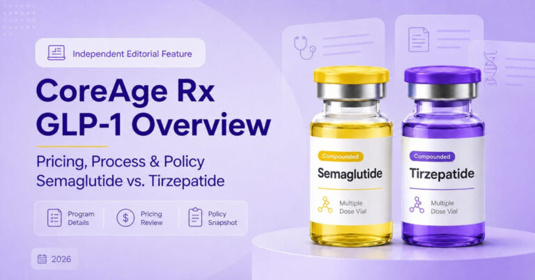 CoreAge Rx GLP-1 Review 2026: Ready for a More Convenient Weight-Management Option? Discover Online Semaglutide and Tirzepatide CoreAge Rx GLP-1 Review 2026: Ready for a More Convenient Weight-Management Option? Discover Online Semaglutide and Tirzepatide