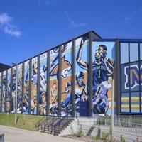 Montana State’s Robert Rath designs large-scale mural outside Shroyer Gym to celebrate athletic success Montana State’s Robert Rath designs large-scale mural outside Shroyer Gym to celebrate athletic success
