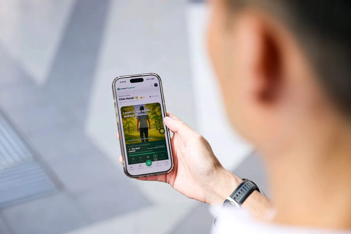 LeanerTogether founder Tan Chin Hock says the app is designed to provide AI-powered health coaching.