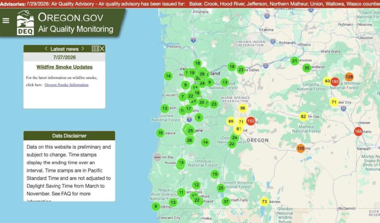 DEQ issues air quality advisory July 29 for parts of E. Oregon DEQ issues air quality advisory July 29 for parts of E. Oregon