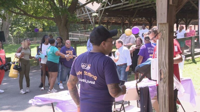 Healthcare workers hold rally calling for healthcare funding Healthcare workers hold rally calling for healthcare funding