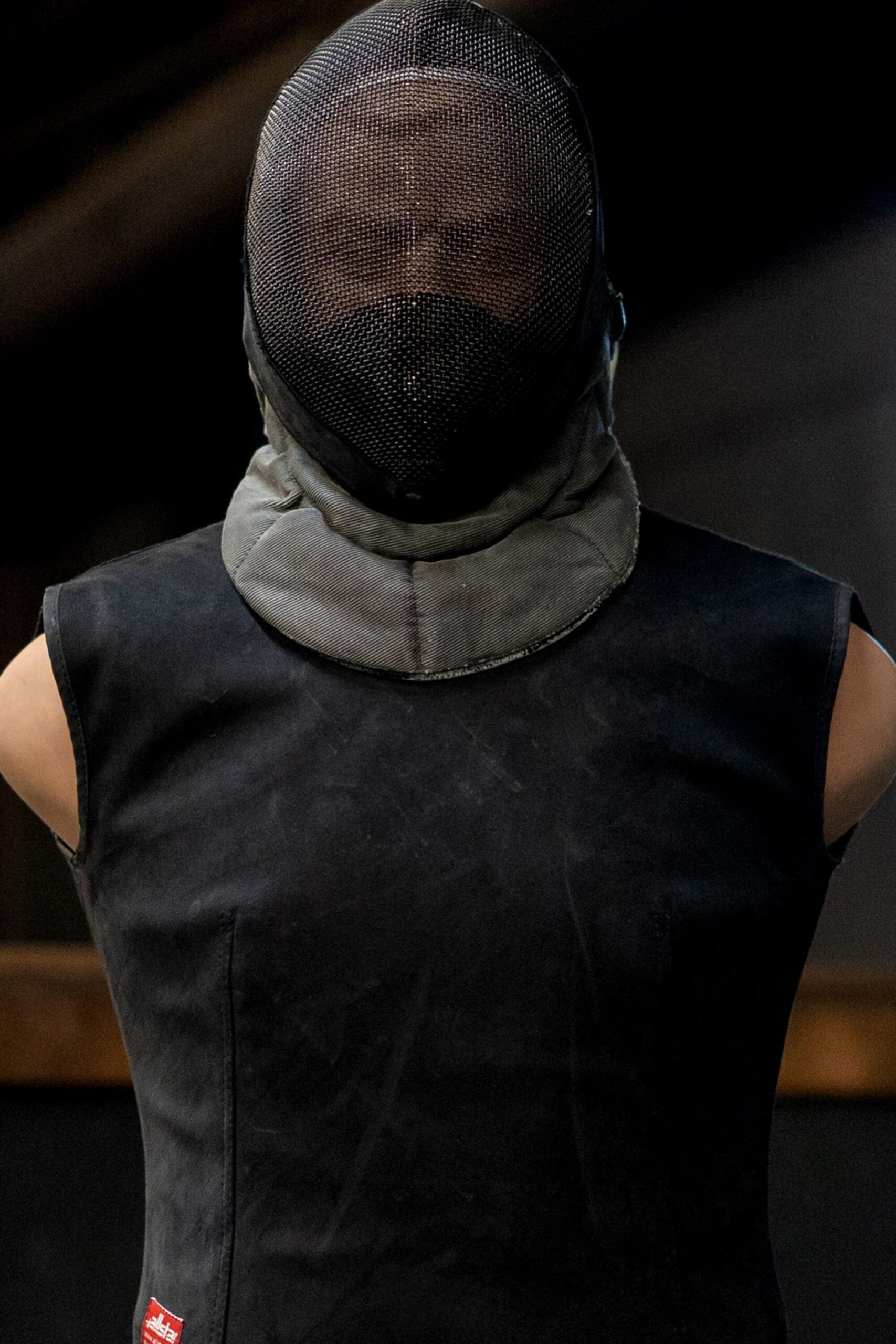A training mannequin stands ready for target practice inside Swordplay LA’s Burbank facility.