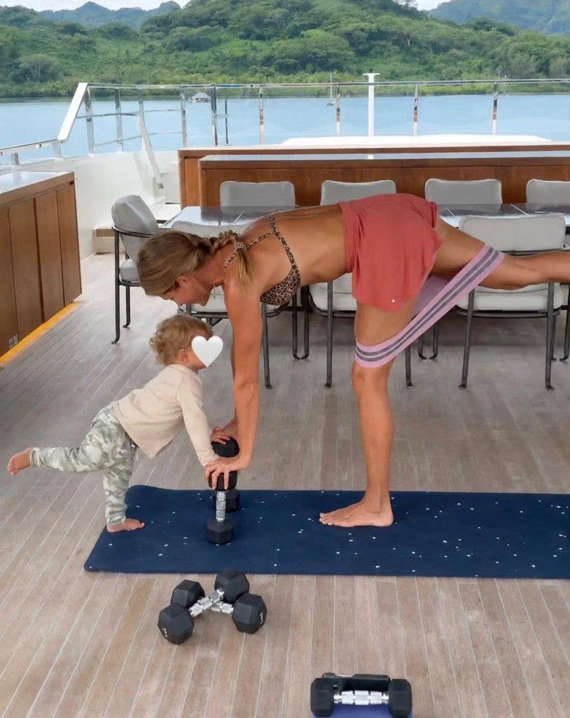 Gisele with her one-year-old son