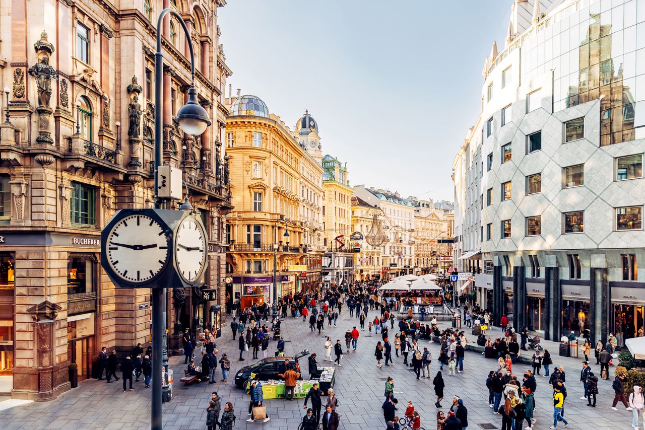 Stephansplatz Square offers a bustling shopping area in Vienna, Austria.Credit: Alexader Spatari / Getty Images