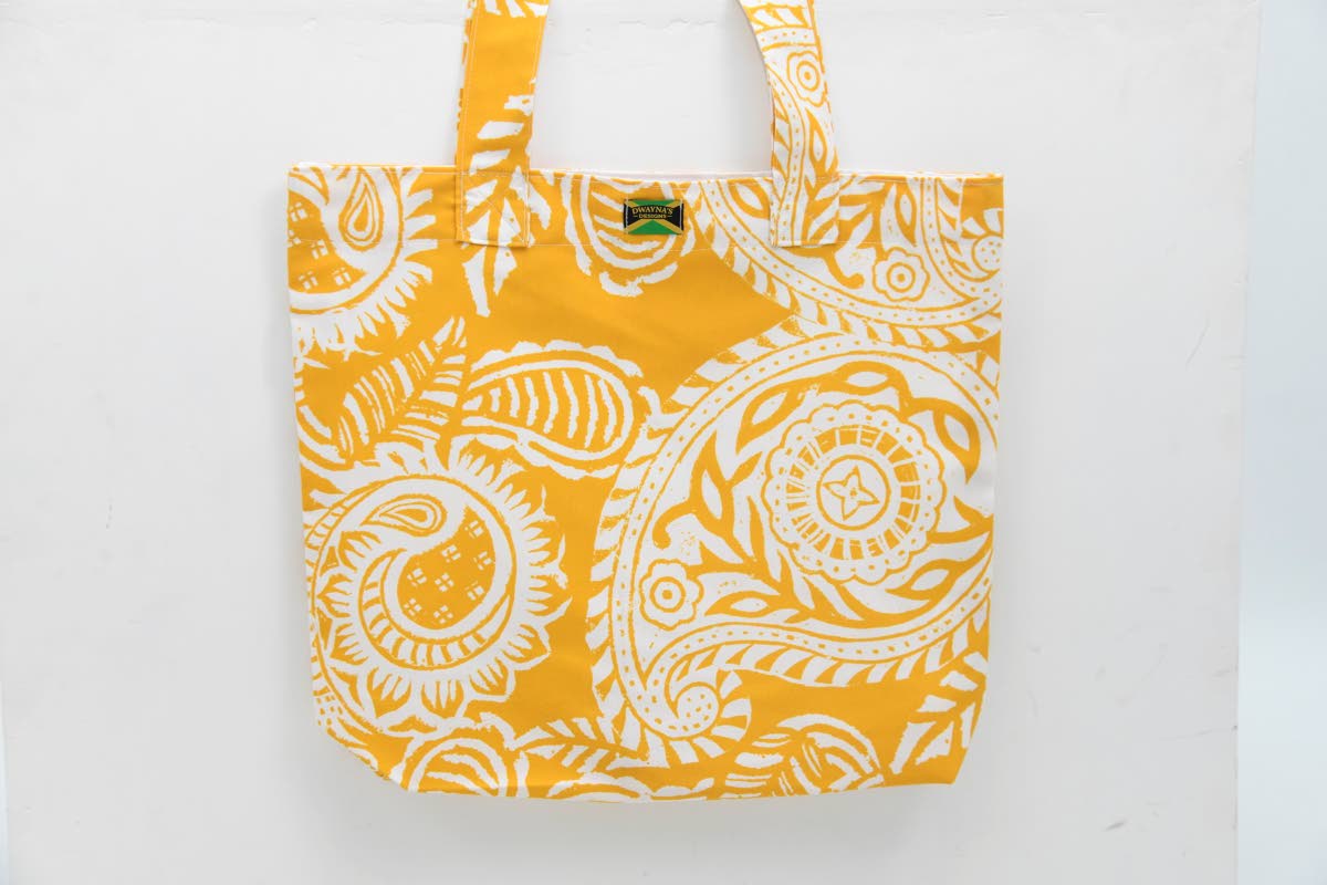 This yellow and white design pays homage to Treasure Beach in St Elizabeth.
