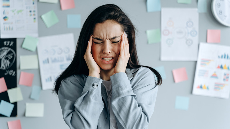 Woman who is stressed out