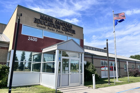 Mark Sanford Center Grand Forks Schools tower sign logo.jpg