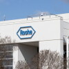 Pleasanton, CA, USA - Feb 21, 2024: Exterior view of the headquarters of Roche Molecular Diagnostics (RMD) in Pleasanton, California. F. Hoffmann-La Roche AG is a Swiss pharmaceutical company.