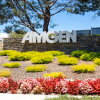 Amgen sign at its headquarters in Thousand Oaks, California, USA.