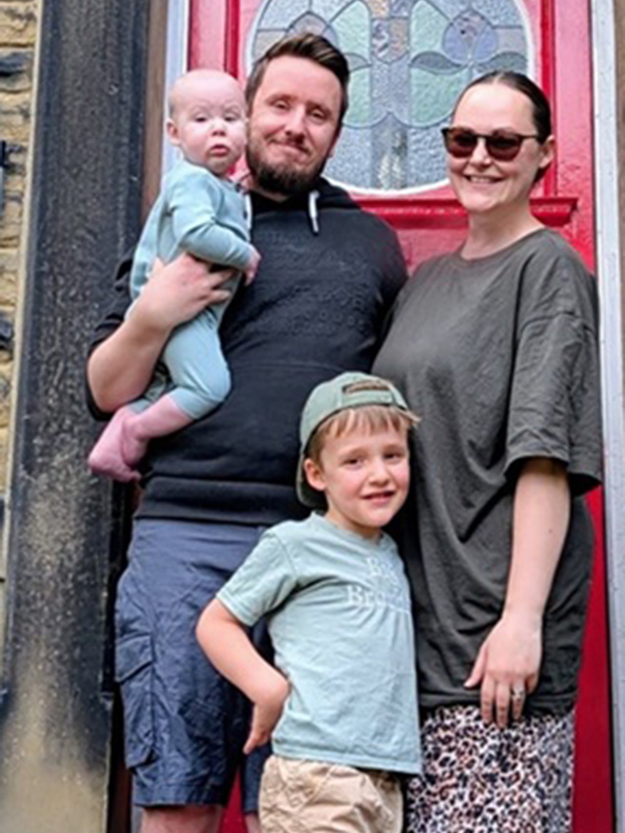 Jessica Barker-Roe and Dominic Barker-Roe with their children, Revan (left) and Thorin Barker-Roe (Family handout)