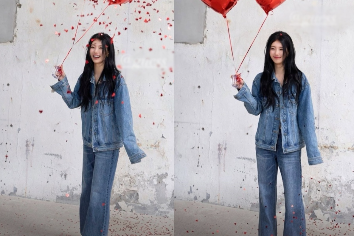 Bae Suzy Pulls Off Denim-on-Denim Look Perfectly... Pure and Lovely