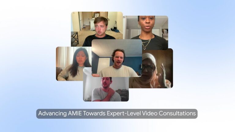 AMIE, our research medical AI system, demonstrates real-time clinical video consultation capabilities in a first-of-its