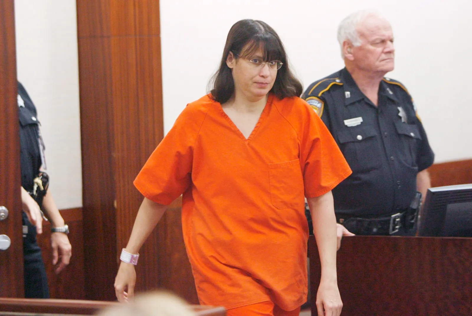 FILE - Andrea Yates walks into the courtroom for a hearing, July 27, 2006, in Houston, where she was committed to the maximum-security North Texas State Hospital in Vernon, Texas. | Brett Coomer/Houston Chronicle via AP, Pool, File