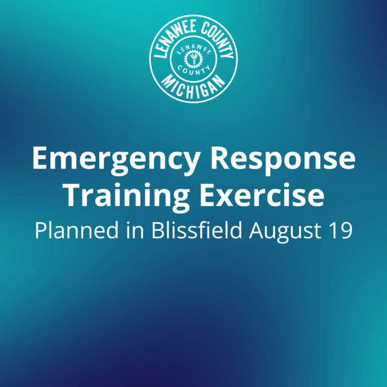 Emergency Response Training Exercise Planned in Blissfield August 19