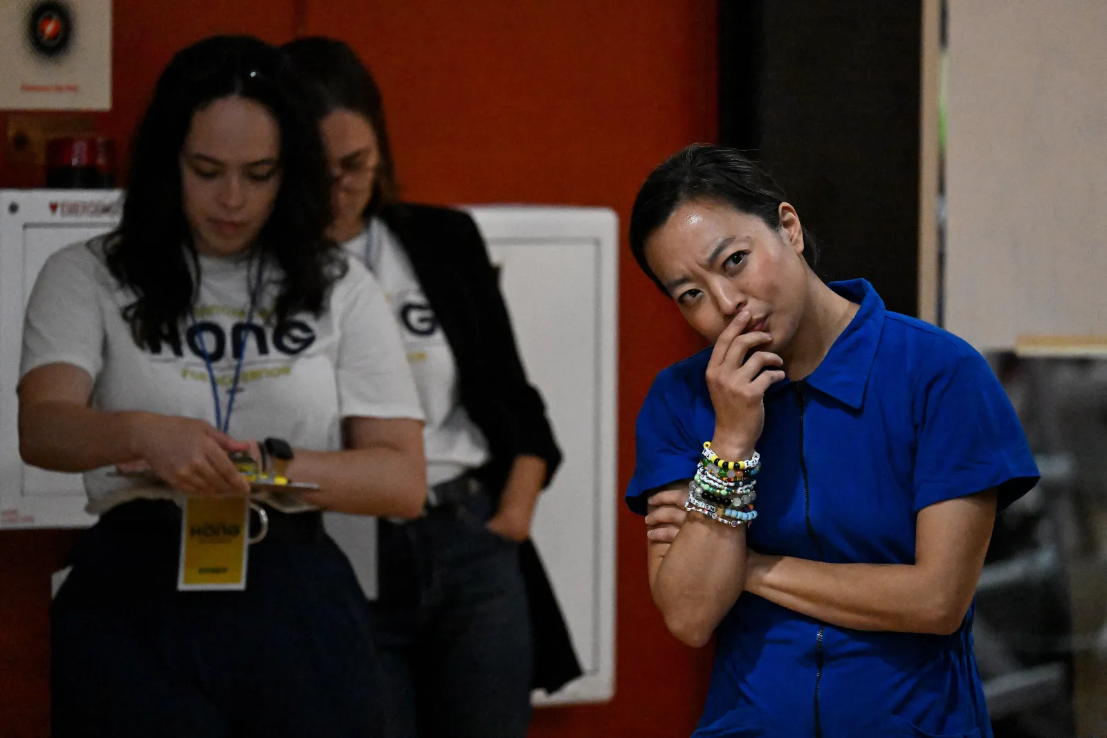 Wisconsin Gubernatorial candidate Francesca Hong at a campaign rally in Milwaukee on August 2, 2026.