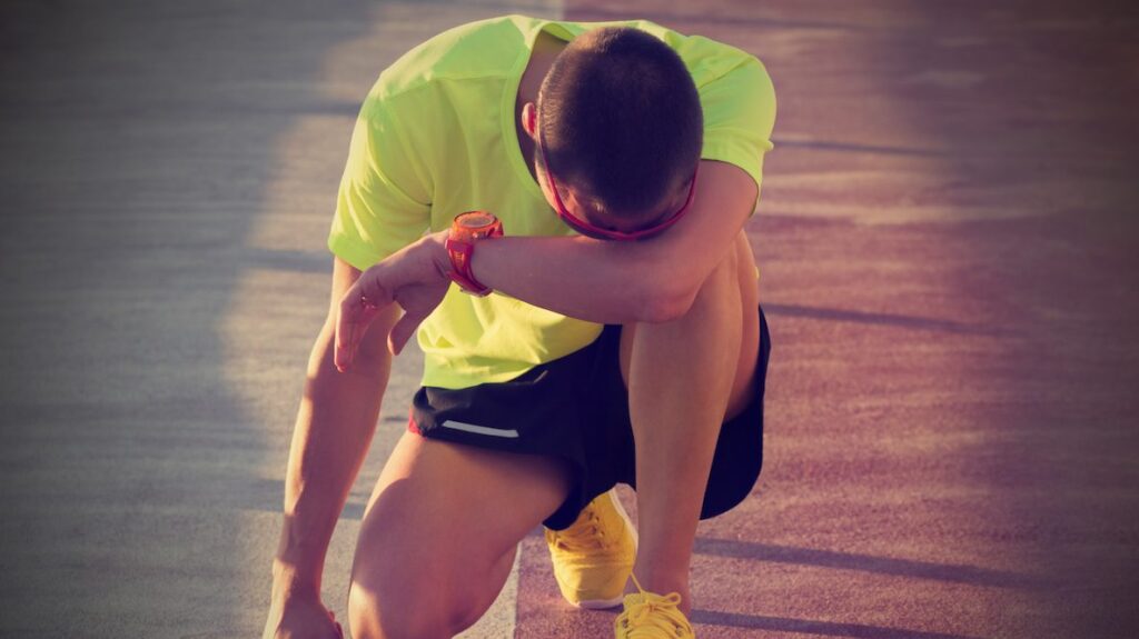 Very tired jogger