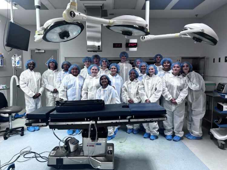 Hot Springs MASH campers line up for surgery.