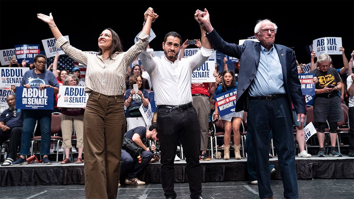 Ocasio-Cortez and Sanders support El-Sayed on the campaign trail ahead of Michigan's Democratic Senate primary