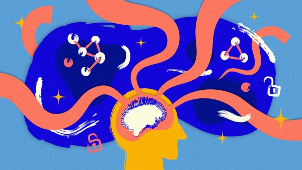 An illustration representative of a mind opening and making new connections. By Christian Van Bebber