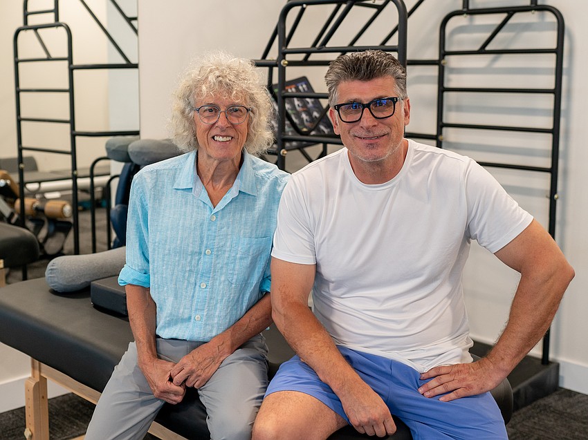 Chris Watts (left) has joined Longboat Key Fitness as a manual therapist. Petar Sibinkic has owned the gym since 2010 back when it was called Your Fitness Instructor.