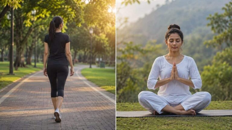 Walking vs yoga: Doctor explains which is best for daily workout Walking vs yoga: Doctor explains which is best for daily workout