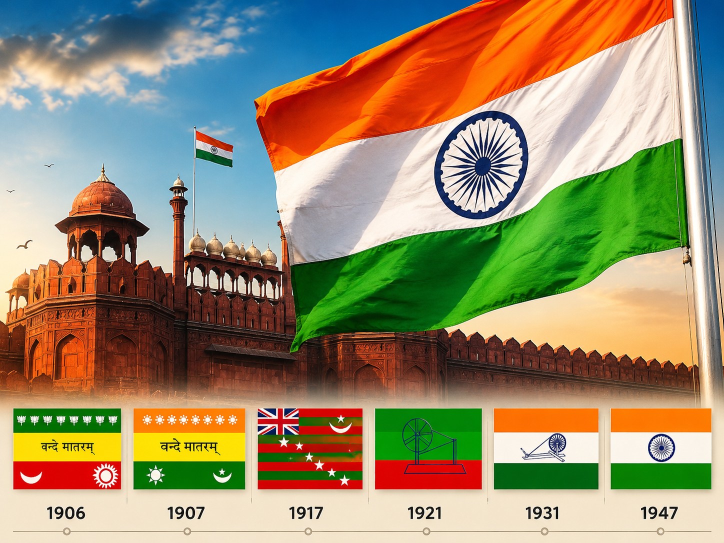 Tricolour was adopted in Karachi; Ashoka Chakra replaced the charkha — journey of India's National Flag|Originals,Originals - Bhaskar English