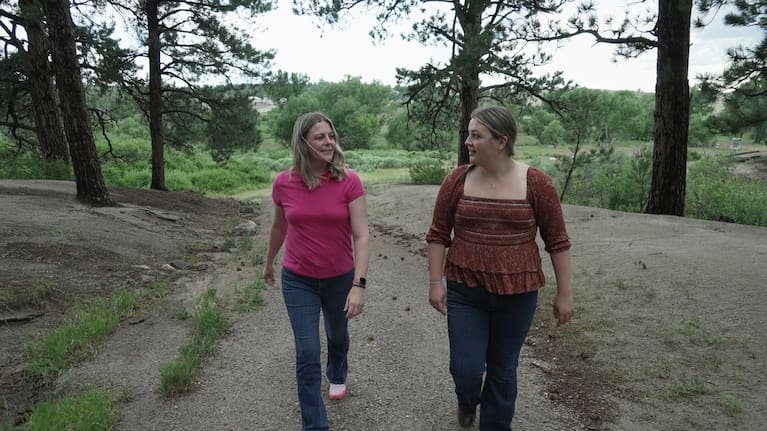 Anne Schultz and her daughter, Charlotte Touzalin.