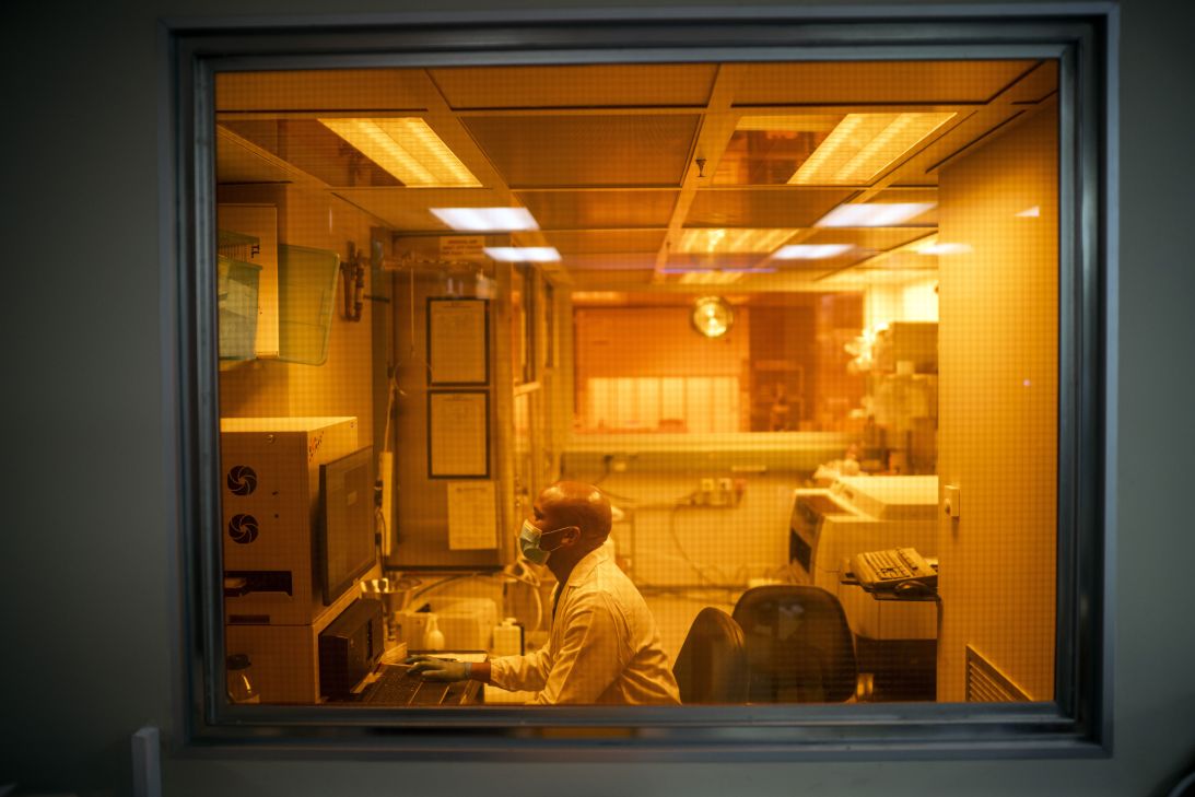 Sandile Cele, a researcher at the Africa Health Research Institute in Durban, South Africa, seen on December 15, 2021, as a new Covid variant drove a surge of infections in the country.