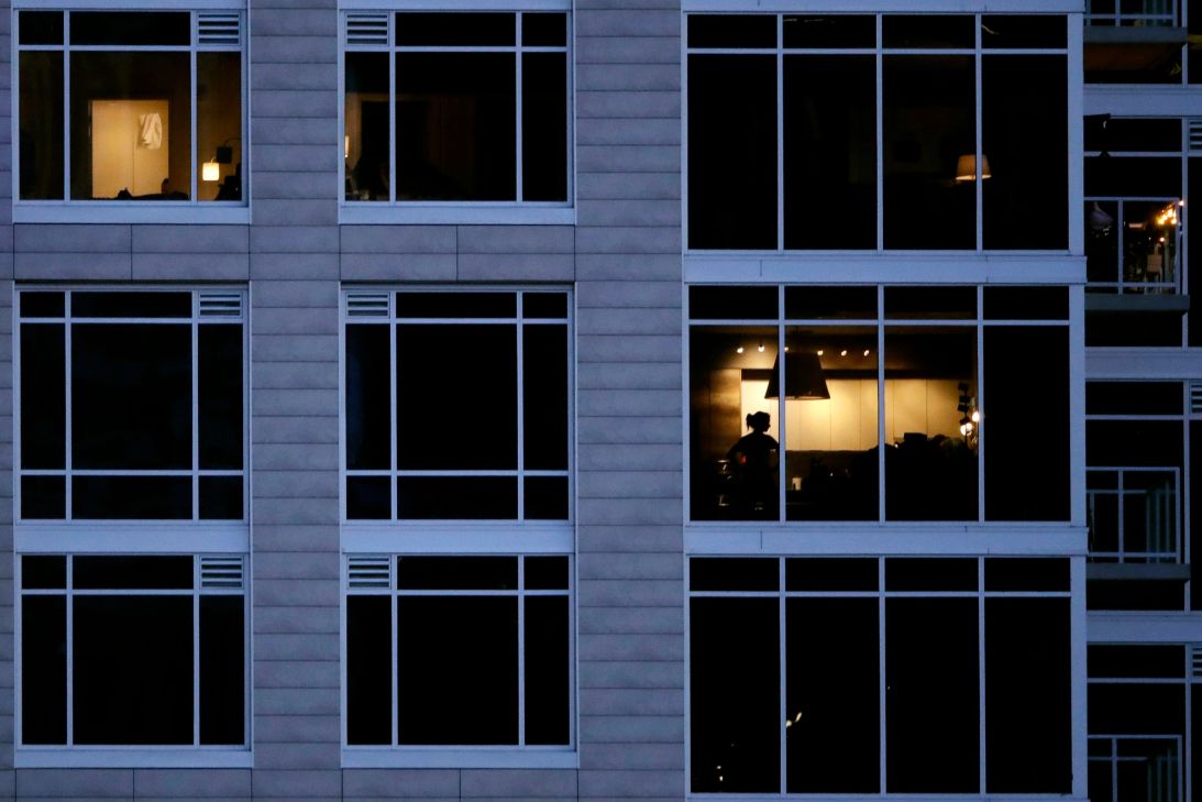 A Kansas City, Missouri, apartment building on May 3, 2020.