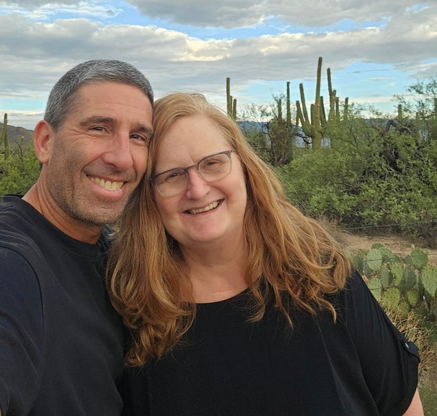 The author and her husband Jay in Tucson, soon after she saw a lipedema specialist in July 2026.