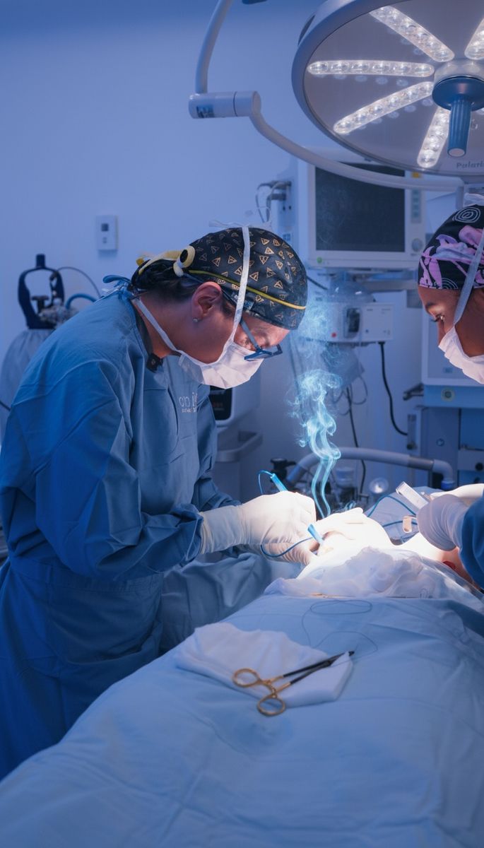 Localized pocket of fat, loose skin, separated abdominal muscles, and tissue laxity can all change the appearance of the body