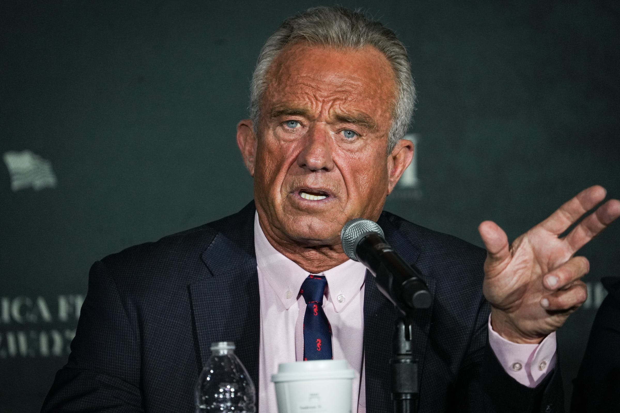 Health and Human Services Secretary Robert F. Kennedy Jr. speaks on a panel in Charlotte, Michigan, on June 16, 2026.