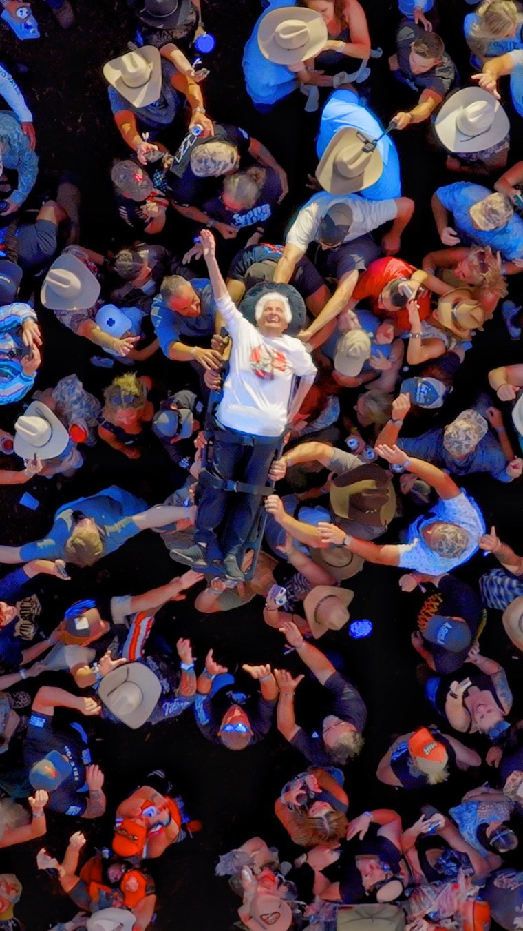 Kana holds the world record for oldest person to crowd surf.