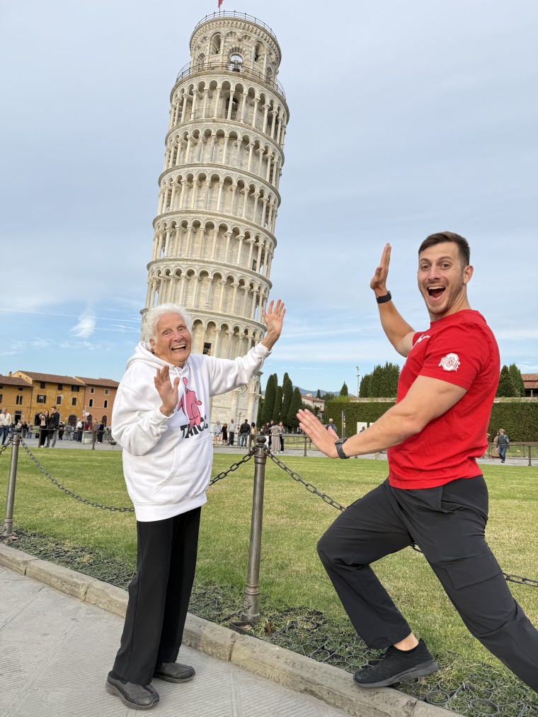 Kana and Smith in Pisa, Italy.